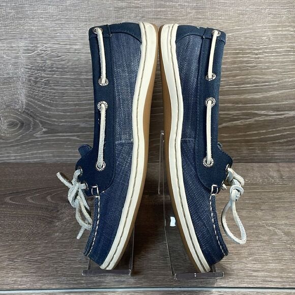 Sperry Top Sider Blue Denim Women’s Sz 6.5M Slip On 2-Eye Boat Shoes - Picture 9 of 10